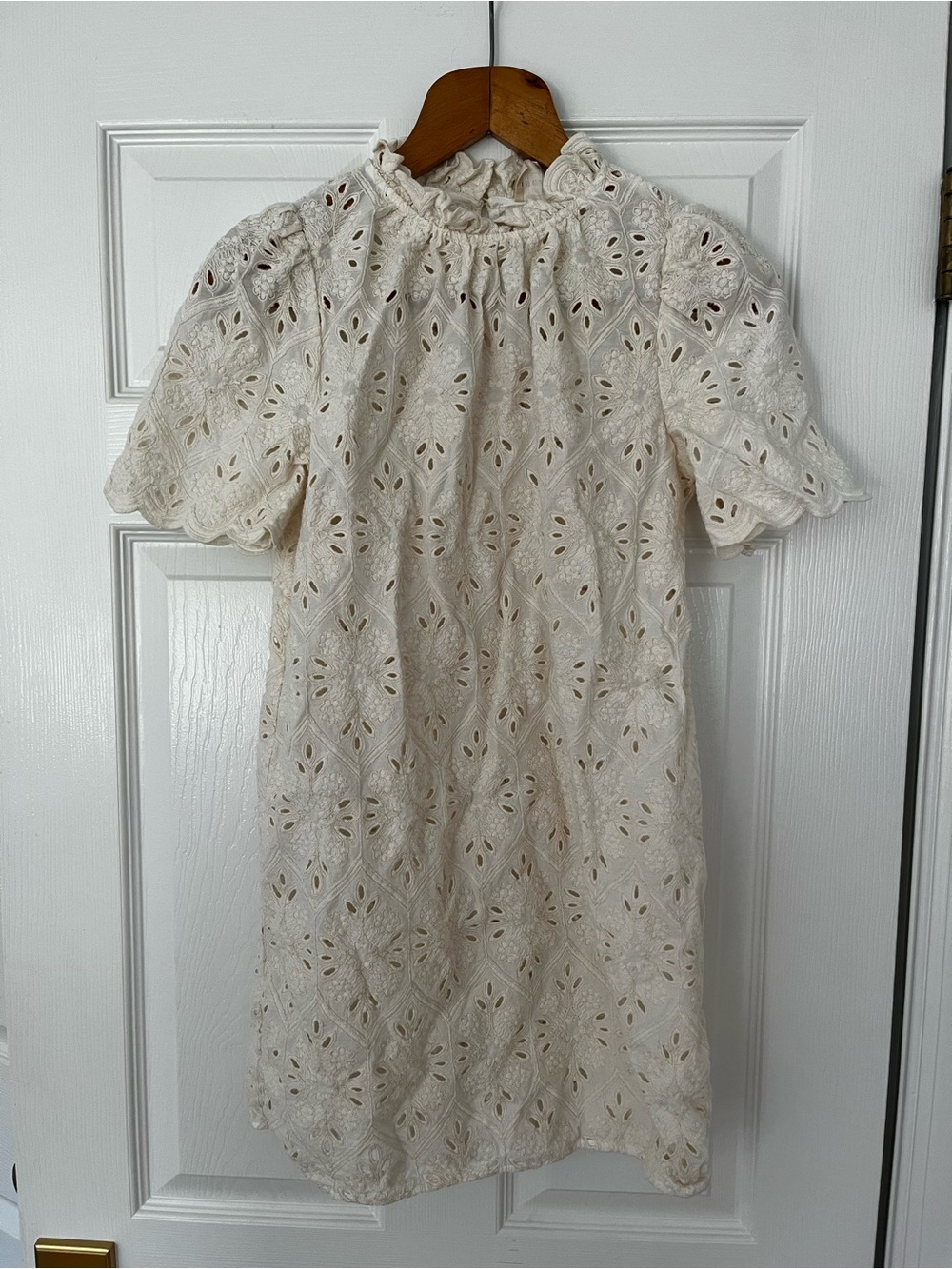 SEZANE LOUISON DRESS ECRU SIZE 36 (please read description)